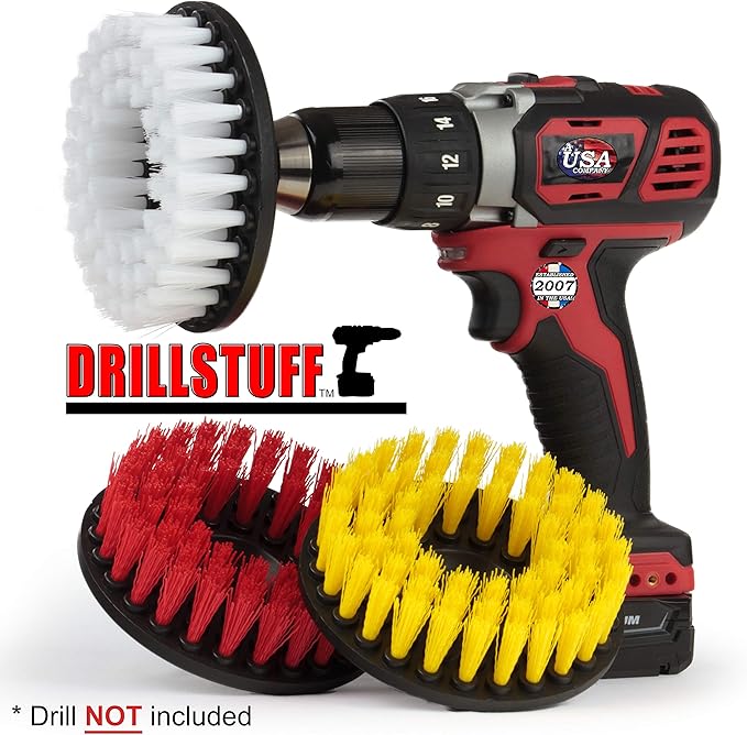 Cleaning Supplies - Drill Brush - Leather Cleaner - Shower Door - Upholstery - Carpet - Bathroom Accessories - Shower Cleaner - Bathtub - Tile - Outdoor - Scrub Brush - Garden - Bird Bath - Granite