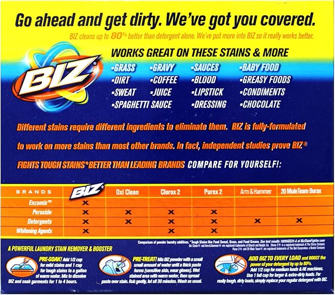 Biz Stain Remover Single 60 OZ Box