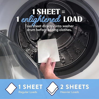 Cleancult Laundry Detergent Sheets - Resealable Box - 3 Stain Fighting Enzymes - Fresh Linen - 60 Loads - Free of Harsh Chemicals - No Mess - No Plastic Waste