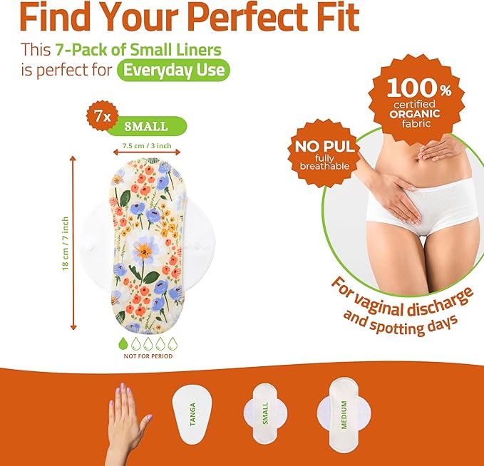 Organic Cotton, High Absorbency Reusable Period Pads for Heavy Flow (6 Pack L+XL) - Leak Proof & Odor Free Cloth Pads for Women - High-Temp Washable, Breathable & Skin-Safe for Menstrual Comfort