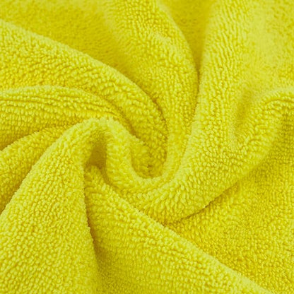 POLYTE Premium Microfiber Cleaning Towel,16x16 in 36 Pack (Blue,Gray,Yellow)