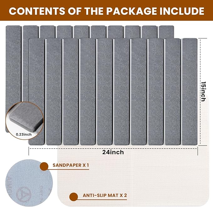 2 Pack Stone Drying Mat for Kitchen Counter, Large Diatomaceous Earth Dish Drying Pads 24"x16", Ultra Absorbent Quick Dry Foldable Mats for Dishes Cups, Matches Any Countertop
