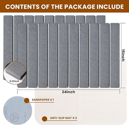 2 Pack Stone Drying Mat for Kitchen Counter, Large Diatomaceous Earth Dish Drying Pads 24"x16", Ultra Absorbent Quick Dry Foldable Mats for Dishes Cups, Matches Any Countertop