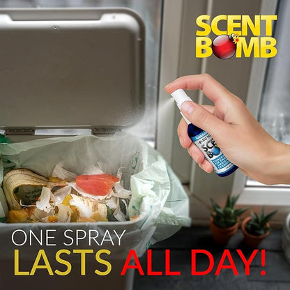 Scent Bomb Air Freshener Spray, Long-Lasting Odor Eliminator - Effective Deodorizer for Home & Car, Fresh Room Spray for Kitchen, Bathroom & Smell Neutralizer - 1 oz Pack of 4, Hawaiian Blue Scent