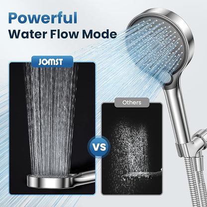 Shower head with handheld - filtered shower head with 3 Spray Modes - Adjustable Angle Showerhead Water Softener with Replacable Filter - Pack with Hose