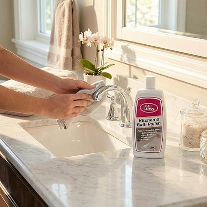 Gel-Gloss No Scent Kitchen and Bathroom Cleaner Liquid 16 fl. Oz. (Pack of 2) - Tile Polish - Kitchen & Bath - Laminate Countertop Polish