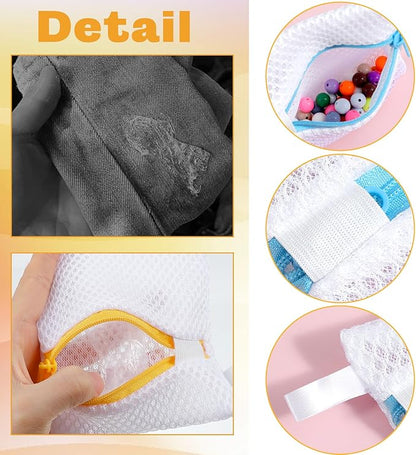5PCS Laundry Pod Anti-Sticking Bags, Reusable Storage Protective Bags Small Laundry Bag for Detergent Pods & Scent Beads Durable Dissolution Protection