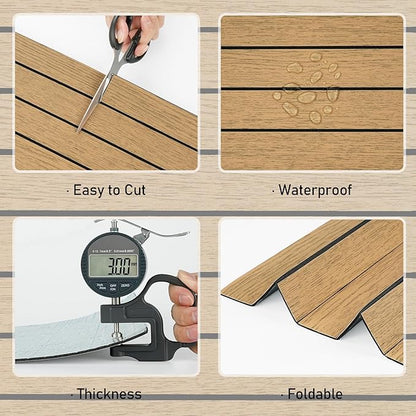 Wallercity Brown Wood Slat Wall Panels Peel and Stick 3D Slat Panel for Wall Decor Faux Self-Adhesive Soundproof Wooden Wallpaper for Livning Room Bedroom Waterproof Plank for Bathroom 11.7''x118''