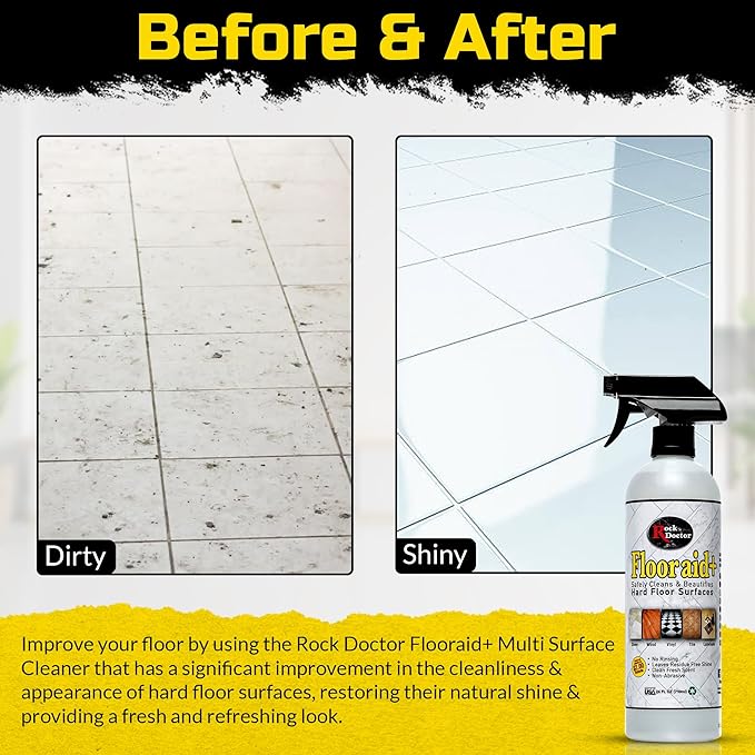 Rock Doctor Hard Floor Cleaner, Multi-Surface Formula for Tile, Stone, Laminate, and Granite, 24 oz, Christmas and New Year Cleaning 1 Pk