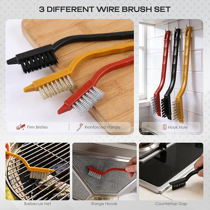 Navatiee 14PCS Crevice Cleaning Brush Set, Hard Bristle Scrub Brushes for Deep Cleaning Grout & Sink, Multifunctional Crevice Cleaning Tool for Bathroom Kitchen Corners, Bottle, Teapot, Blender