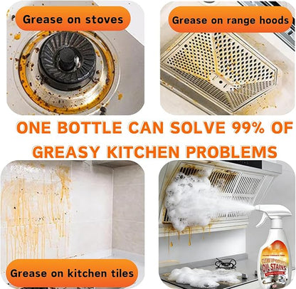 New Upgrade Kitchen Cleaner, Clean Up Kitchen Oil Stains Spray,Multi-Purpose Oils Stain Cleaner, Cleaning Spray For Home Kitchen(240ml/8.45oz)