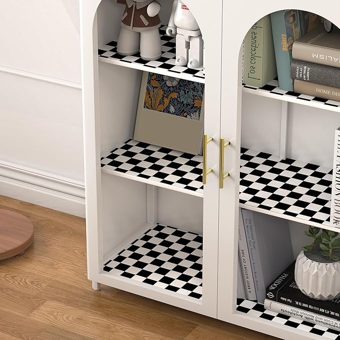 Modern Peel and Stick Wallpaper Black and White Mosaic Checkered Contact Paper 17.7"x591" Self Adhesive Lattice Wallpaper Removable Decorative Wallpapers for Bedroom Countertops Cabinet Vinyl Roll