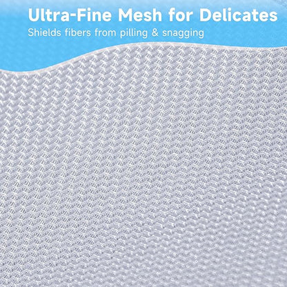 GOGOODA 3 Pack Large Mesh Laundry Bags for Delicates, Durable Wash Bags with Zipper & Hanging Hook, 16 x 20 in Reusable Laundry Bags for Bras, Underwear, Clothes