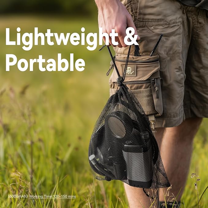 Clirass Portable Shower for Camping, 6000mAh Rechargeable Camping Shower Pump with Power & Temperature Display, Shower Head and Bidet Sprayer,Outdoor Shower Pump for Hiking, Travel, Pet