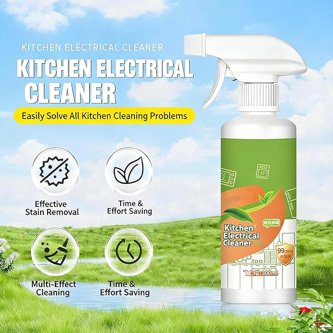 Multi-purpose Household and Kitchen Cleaning Spray, Electrolyzed Ion Kitchen Cleaner Spray, Natural Enzyme Formula to Household Appliances, Multi-purpose Kitchen Grime Remover (300.0, Milliliters)