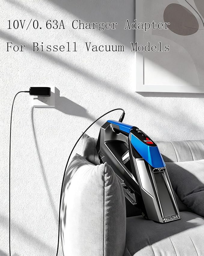 Charger for Bissell Pet Stain Eraser 2054 2002 20037 20028 2002Q 2003 2003A 2164A Cordless Handheld Portable Vacuum Cleaner Replacement 1611736 Adapter Power Cord