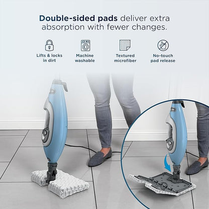 Shark Lift-Away 5-in-1 Steam Mop with Detachable Handheld Steam Cleaner, for Whole Home Cleaning including Sealed Hard Floors, Kitchens, Bathrooms, Upholstery, Cars, Grout & more, Blueberry, S3972BRN