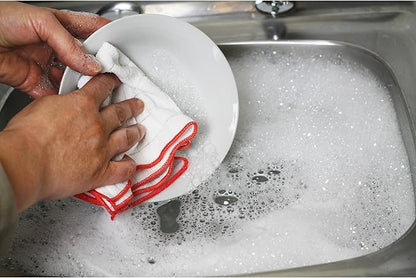 E-Cloth Wash & Wipe Dish Cloth, Microfiber Cleaning Cloth Reusable Paper Towel Alternative Cloths, Dish Towels for Drying Dishes, Glassware, Cookware and Countertops, 100 Wash Guarantee, 2 Count