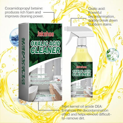 Oxalic Acid Cleaner, Powerful Stain Removal Spray for Bathroom, Toilet, Porcelain, 100ml/3.38oz, Multi-Surface, Deep Cleaning