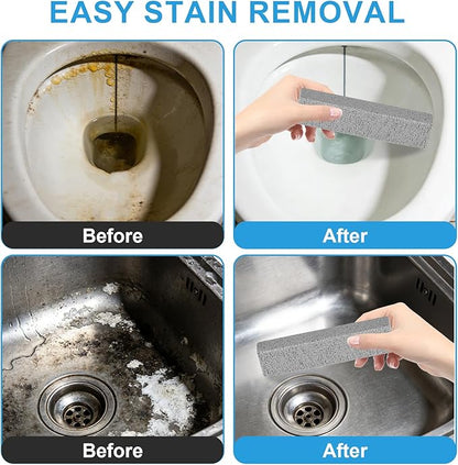 6 Packs Pumice Stone Toilet Bowl Cleaner, Pumice Stone for Cleaning, Powerfully Cleans Hard Water Rings, for Cleaning Toilets, Bathtubs, Grills, Swimming Pools, Sinks