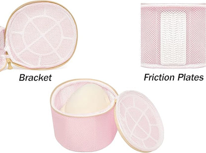 2 Pack Bra Laundry Bags for Washing Machine, Delicate Underwear Wash Bags with Anti-Deformation Structure & Fixed Friction Plates