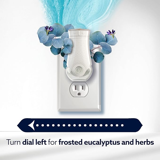 Glade PlugIns Refills with CustomScent Technology, Eucalyptus & Waterlily, 1 Warmer + 2 Refills
