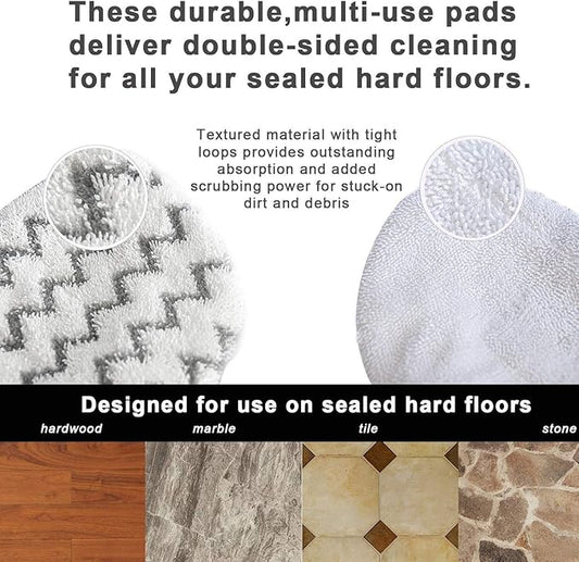 4 Pack Replacement Pads for Bissell Powerfresh Hard Floor Steam Cleaner 1940 1440 1806 Series Steam Mop Compare to Part # 5938 & 203-2633 (4 Pack)