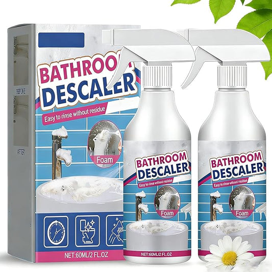 Heavy Duty Bathroom Scrubbing Solution, New Upgrade Bathroom Descaler, Stubborn Stains Cleaner, Bathroom Descaler Cleaners, All Purpose Bathroom Cleaner Spray for Home Kitchen (2PCS)