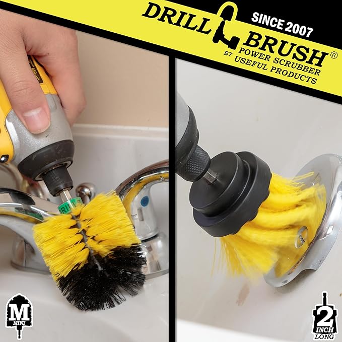 Scrub Brushes for Cleaning - Bathroom Cleaning Brush - Grout and Tile Cleaning Brush - Bathtub Cleaning Brush - Shower Drill Cleaning Brush - Tile Scrub Brush - Power Scrubber for Shower Cleaning