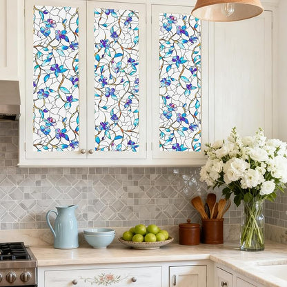 Frosted Glass Window Film, Heat Insulation, UV Block, Anti-Glare, One Way Privacy Tint, Static Cling for Home Bathroom Door, Renter Friendly, Day & Night Privacy