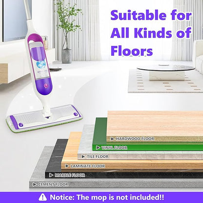 Reusable Mop Pads Compatible with Swiffer PowerMop, Microfiber Mop Pads Refills Mop Heads Replacement for Swiffer Mop Spray Mop Floor Mop, Washable Reusable Floor Mopping Refills, 6 Pack
