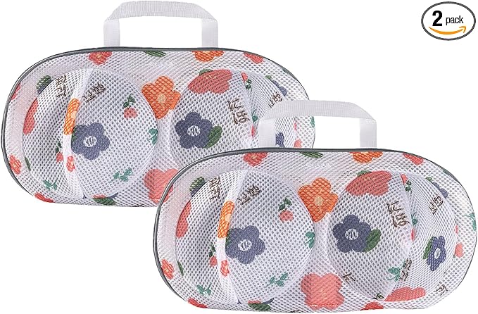 2Pcs Bra Mesh Laundry Bags for Delicates with Premium Zipper Bra Washing Bag for Laundry，Lingerie Bags for Washing Delicates underwear,integrated washing and care