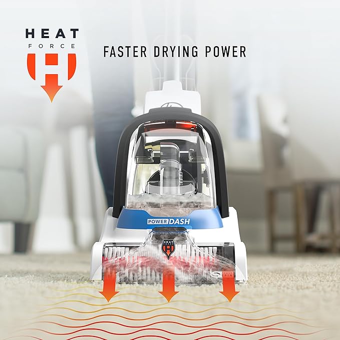 Hoover PowerDash Pet Compact Carpet Cleaner Machine, Lightweight Carpet Shampooer Machine, Pair with a Hoover Carpet Cleaner Solution for a Bright, Refreshed Home