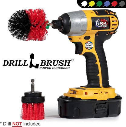 2 Piece Outdoor Cleaning Scrub Brushes - Siding Cleaning Brush Set - Brick and Stone Scrubbing Tools Set - Fireplace Cleaning Brushes - Deck and Patio Scrubbing Tools - Gutter Cleaning Tools for Home