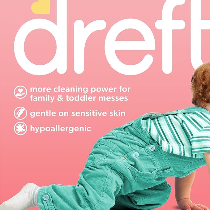 Dreft Stage 2 Active Baby Liquid Laundry Detergent, Helps Remove 99% of Baby Food Stains, 114 loads