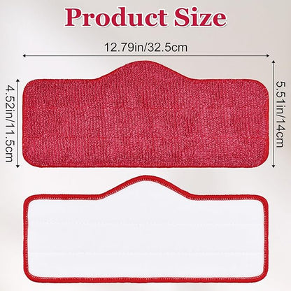 Aiyiried Microfiber Steam Mop Pads Compatible with Schenley Steam Mop Cleaner,4 Pack Steam Mop Replacement Pads for Multi Surface Floor Wet/Dry Clean,Reusable and Washable Steam Mop Accessories,Pink