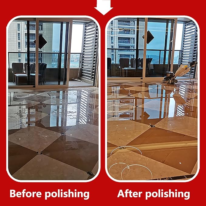 Professional Marble Polish, Polishing Kit, Marble & Granite Polishing Liquid – Restores Shine, Safe for Quartz, Travertine, Tile – High-Gloss Finish, Long-Lasting Protection (2.2LB)
