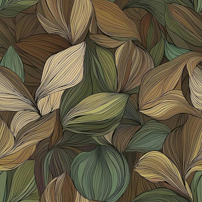 Tropical Leaf Wallpaper – Modern Botanical Peel and Stick Wallpaper for Accent Walls, Living Room & Bedroom Decor | Self Adhesive, Waterproof Vinyl, 17.7" x 236"