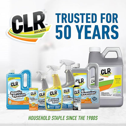 CLR Brands® Calcium, Lime & Rust Remover, Blasts Calcium, Dissolves Lime Deposits, Zaps Stubborn Rust Stains and Hard Water Deposits, 22 Ounce Spray Bottle (Pack of 1)