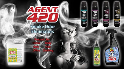 Agent 420 Odor Eliminator Trigger Spray, Lavender, 22 oz — Tea Tree Oil Breaks Down Smoke at the Molecular Level