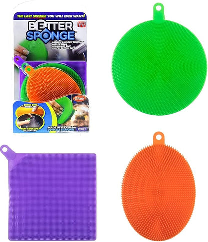 Cleaning Dishwashing Silicon Mildew-Free Sponges As Seen On TV (3)
