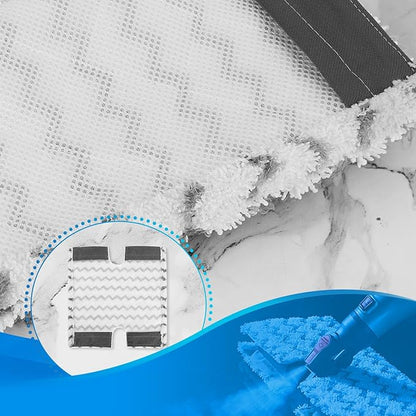 KEEPOW Steam Mop Pads Replacement P184WQ Compatible with Shark Genius Lift-Away Pocket Steam Mop S3973 S3973D S6002 S5003 S6001W S6003W S5001 S5002, Washable Steamer Cleaner Pads for Hard Floor 3 Pack