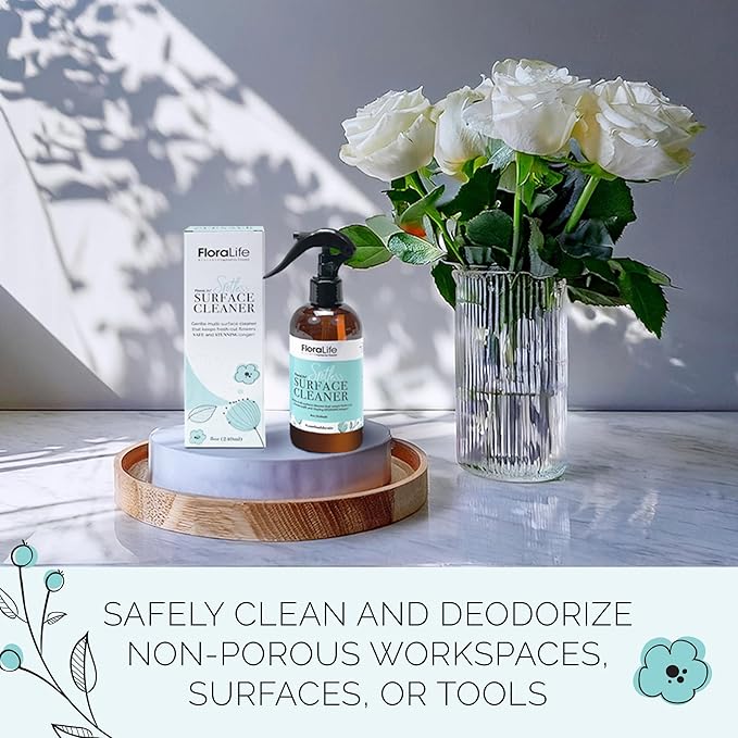 Floralife Surface Cleaner - Gentle Multi-Surface Cleaner Spray for Flower Vases and Tools - 8oz