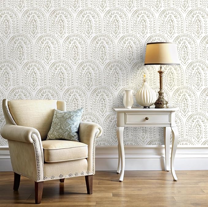 EeeComing Boho Peel and Stick Wallpaper - Modern Peel and Stick Removable Contact Paper Self Adhesive Wallpaper for Bedroom and Bathroom - Cabinet Shelf Liner Vinyl 197"x17.3