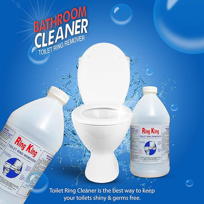 Amazon Brand - Ring King Toilet Bowl Cleaners | Pack Of 6 Toilet Bowl Cleaner Liquid 64oz Fast Acting Bathroom Cleaner For Calcium, Water, Rust, Red Clay & Lime Stains – No Scrubbing
