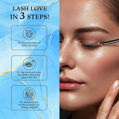 VieBeauti Lash Serum for Eyelash Growth: 5mL Eyelash Growth Serum with Advanced Formula to Boost Longer Fuller and Thicker Looking Lashes - Vegan & Cruelty-Free for Sensitive Eyes 5-Month Supply