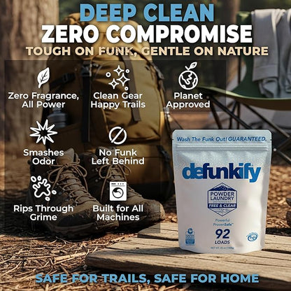 Laundry Detergent, 92 Load. Unscented Enzyme Cleaner Laundry Detergent Powder. Activewear, Outdoor Gear Cleaning Supplies w/Odor Eliminator, Stain Removers. Provensafe™ Washing Soda Laundry Soap