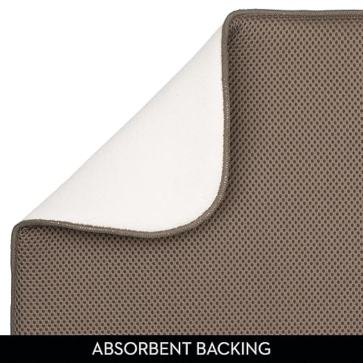InterDesign iDry Kitchen Mat, 24 x 18 - Extra Large, Mocha/Ivory