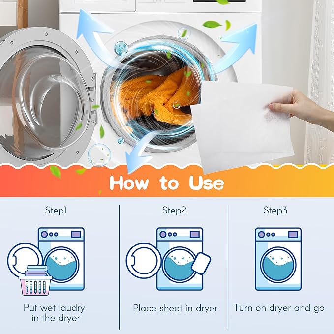 Pet Hair Remover for Laundry, Lint Dryer Sheets, 3 X Pet Hair Fighters, Reduces Static, Adds Softness (Unscented,400 Count)
