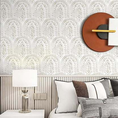 EeeComing Peel and Stick Wallpaper Boho Modern Wall Paper Peel and Stick Removable Contact Paper Self Adhesive Wallpapers for Bedroom and Bathroom Wallpaper Cabinet Shelf Liner Vinyl 118.1 "x17.3